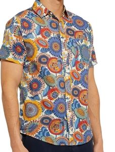 Onia printed button down short sleeve shirt